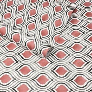 NEW A Street Prints Mirabelle Coral Red & Grey Geometric Wave Wallpaper FD22702